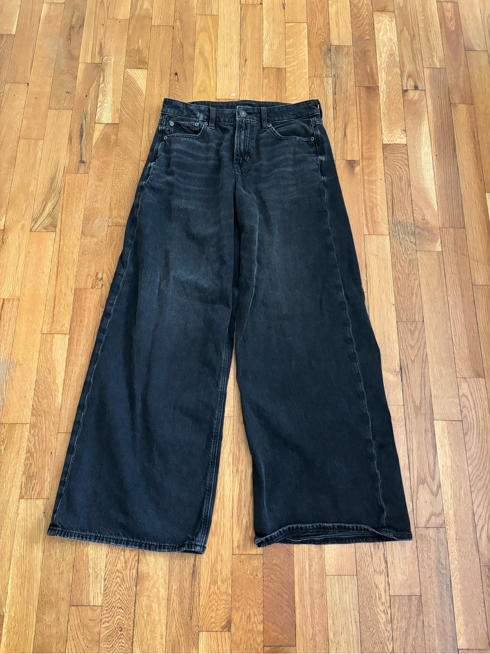American Eagle Outfitters Black Baggy Denim Jeans - Picture 2 of 4